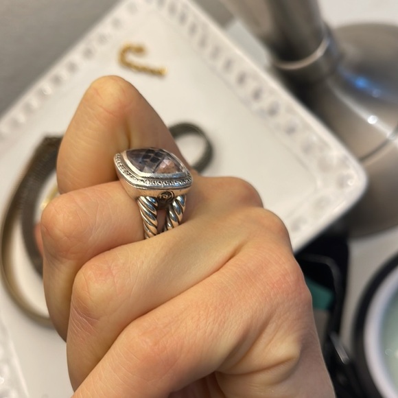 David Yurman 14MM Lavender Amethyst Albion Ring diamonds 925 rare authentic 10.5 - Picture 16 of 16